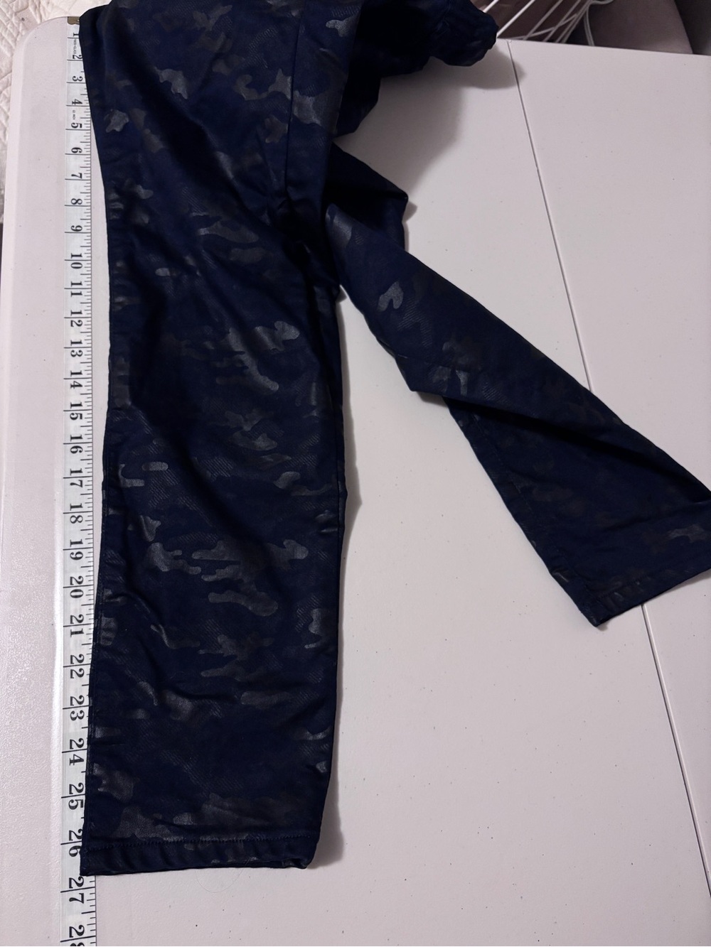 Bevy Flog Womens Navy Blue Camo Pants Size 29 Athleisure Gorpcore Pull On Slim - Picture 8 of 11